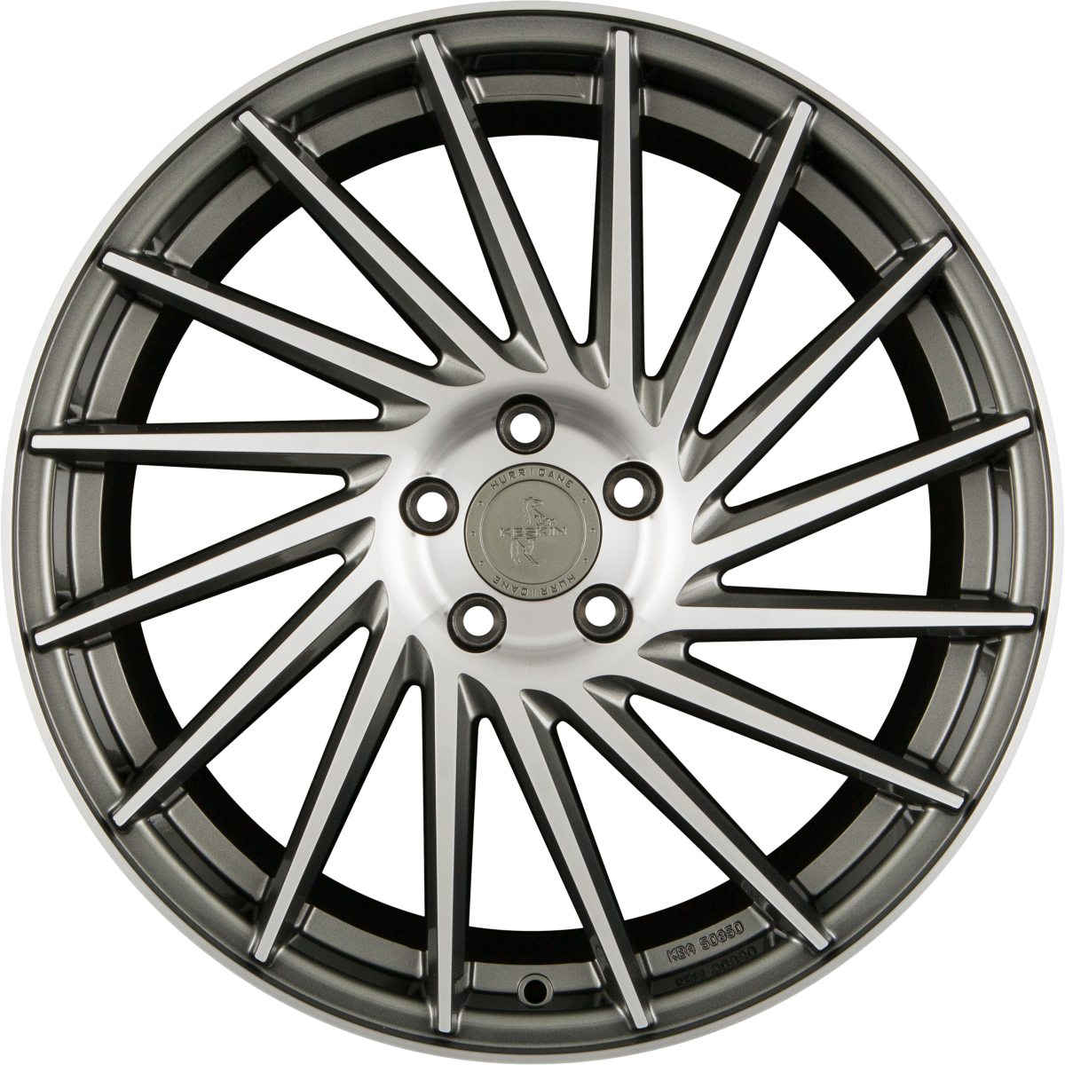 Keskin KT17 Hurricane Palladium Front Polish (PFP) Alufelge 8x18 Zoll ET40 LK 5x114.3 ML72.6