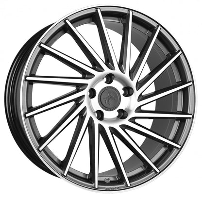 Keskin KT17 Hurricane palladium front polish Alufelge 8.5x19 Zoll ET45 LK 5x112 ML72.6