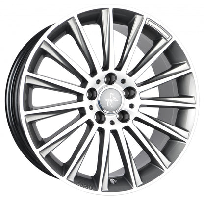 Keskin KT18 Turbo palladium front polish Alufelge 8x18 Zoll ET30 LK 5x112 ML72.6