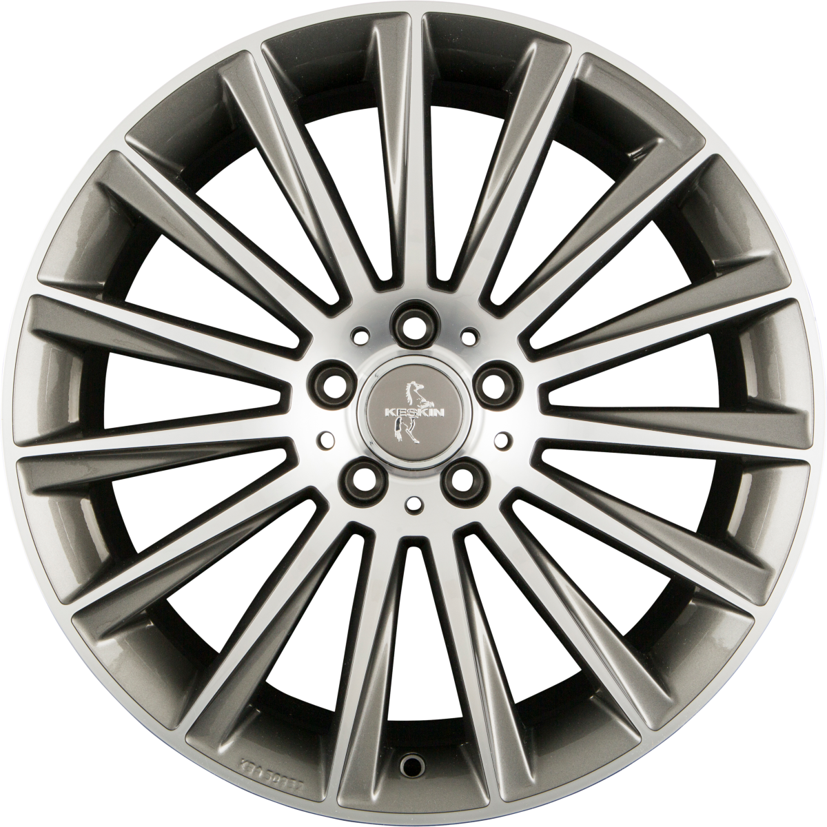 Keskin KT18 Turbo palladium front polish Alufelge 8.5x19 Zoll ET30 LK 5x112 ML72.6 – Bild 3