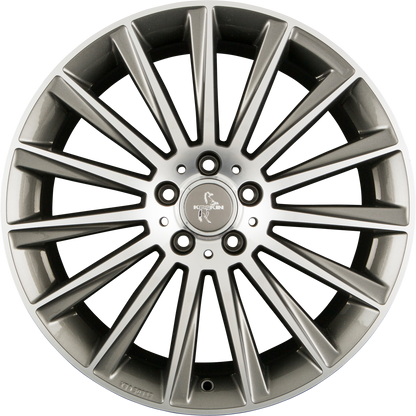 Keskin KT18 Turbo palladium front polish Alufelge 8.5x19 Zoll ET30 LK 5x112 ML72.6 – Bild 3