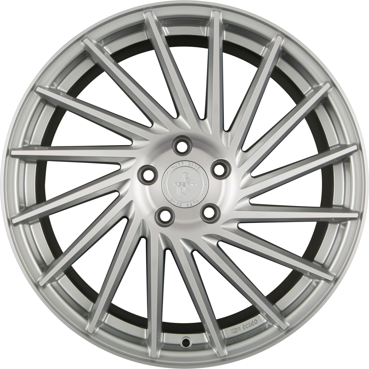 Keskin KT17 Hurricane Silver Front Polish (SFP) Alufelge 8x18 Zoll ET45 LK 5x108 ML72.6