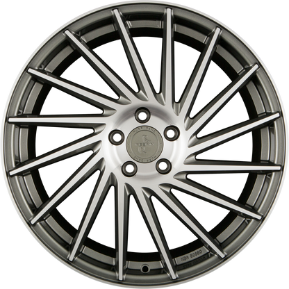Keskin KT17 Hurricane Palladium Front Polish (PFP) Alufelge 8.5x19 Zoll ET45 LK 5x108 ML72.6