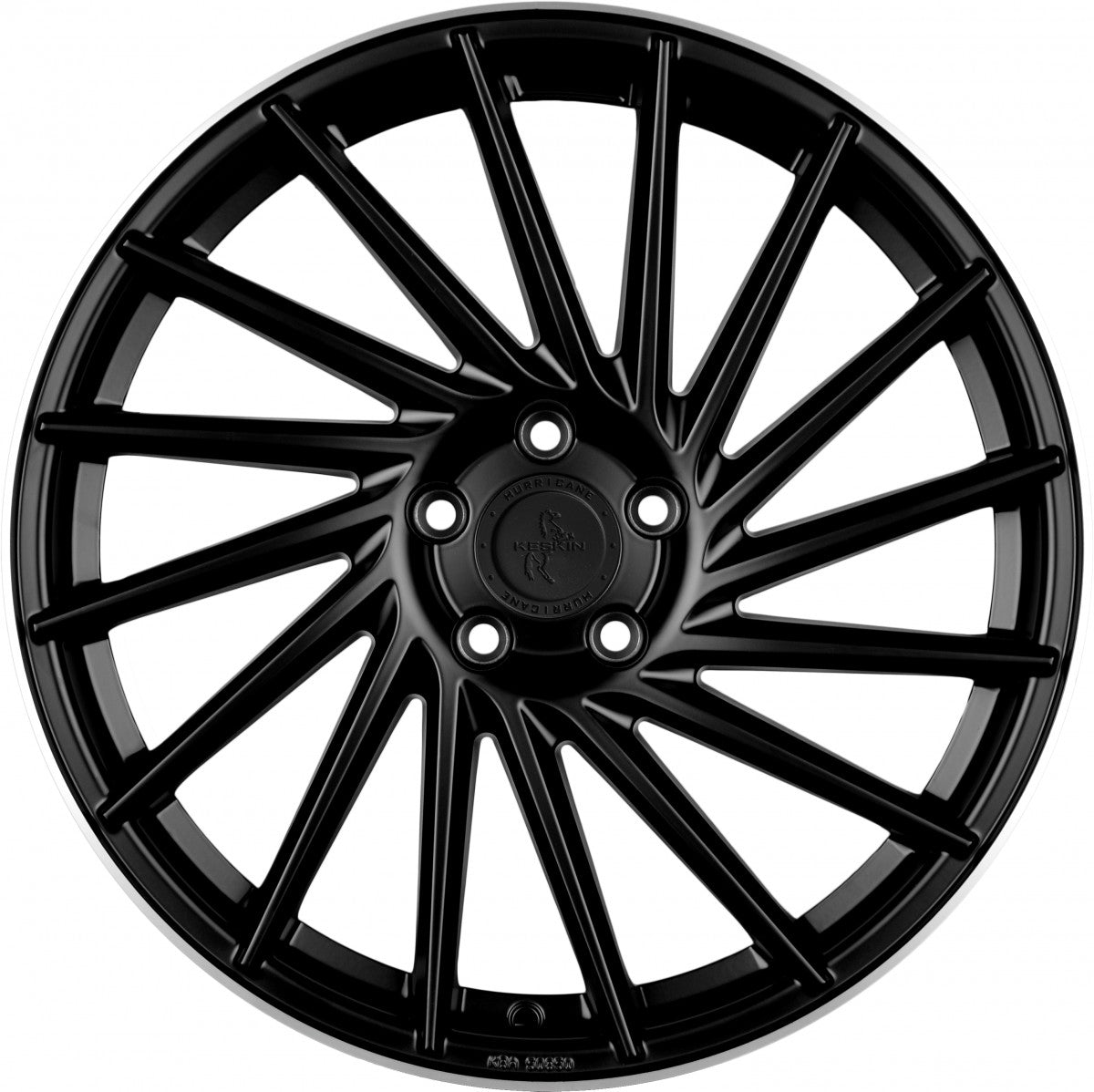 Keskin KT17 Hurricane matt black lip polish Alufelge 8.5x19 Zoll ET45 LK 5x112 ML72.6 – Bild 2