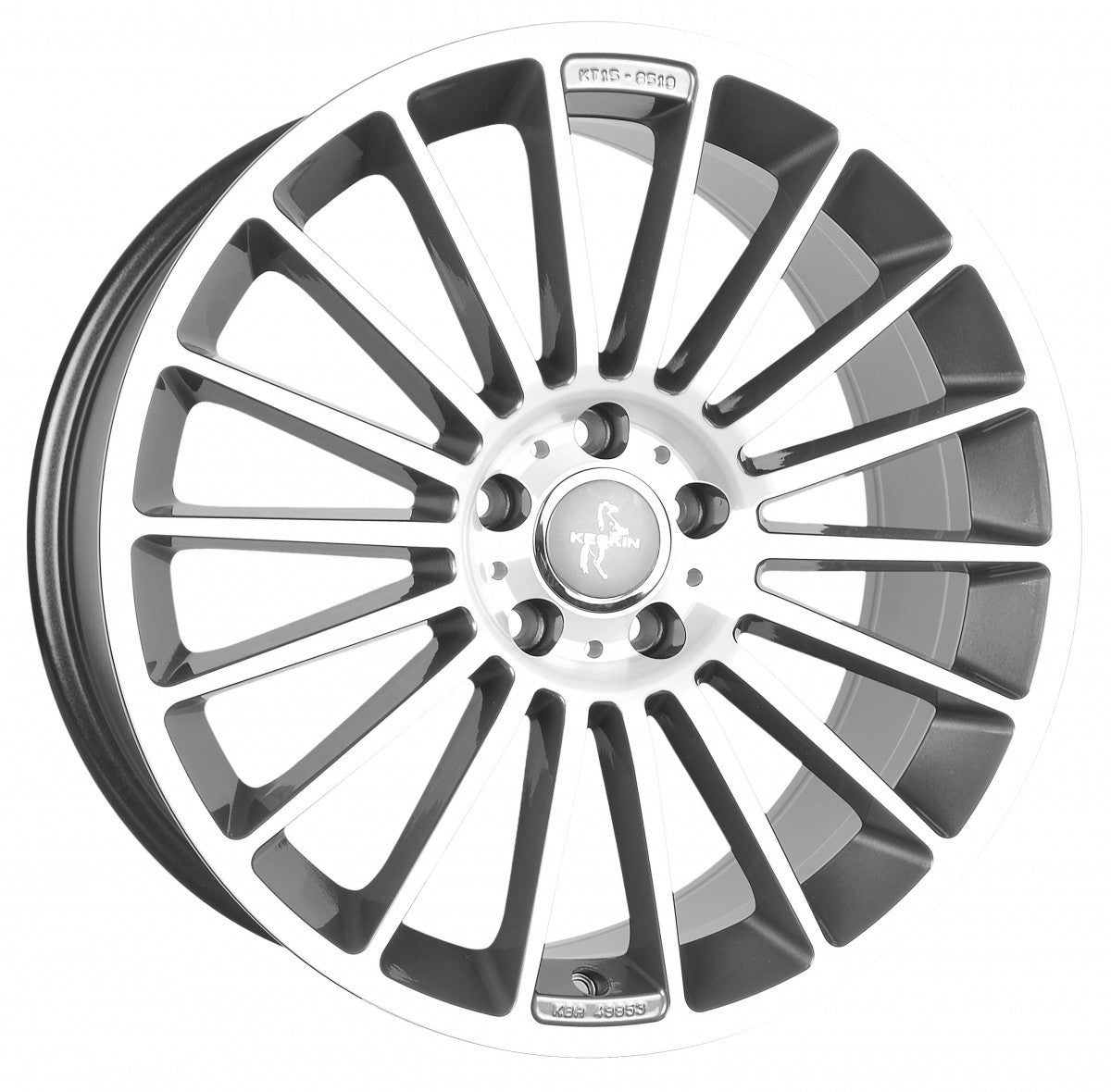 Keskin KT15 Speed palladium front polish Alufelge 8.5x19 Zoll ET45 LK 5x112 ML66.6