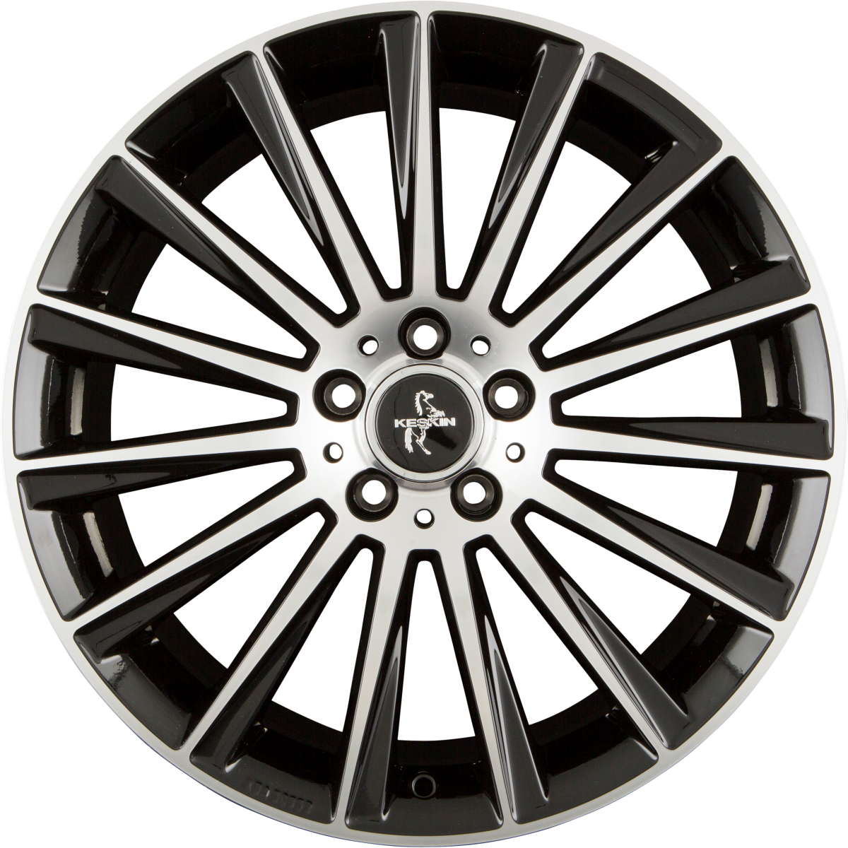 Keskin KT18 Turbo black front polish Alufelge 8x18 Zoll ET30 LK 5x112 ML72.6 – Bild 3