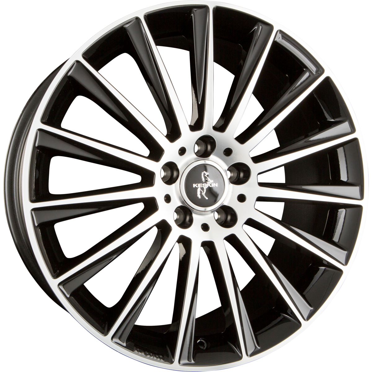 Keskin KT18 Turbo black front polish Alufelge 8x18 Zoll ET30 LK 5x112 ML72.6 – Bild 4