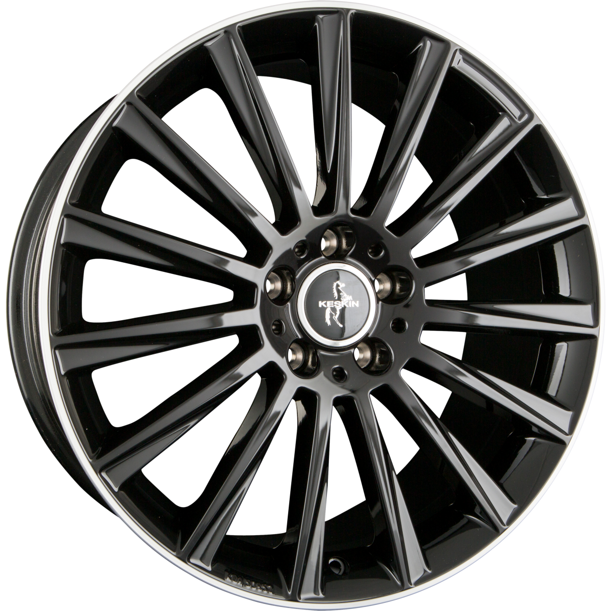 Keskin KT18 Turbo black lip polish Alufelge 8.5x19 Zoll ET45 LK 5x112 ML72.6 – Bild 4