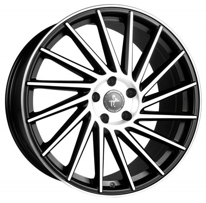 Keskin KT17 Hurricane matt black front polish Alufelge 10x22 Zoll ET50 LK 5x112 ML66.6