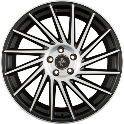 Keskin KT17 Hurricane matt black front polish Alufelge 9.5x21 Zoll ET38 LK 5x120 ML74.1 – Bild 3