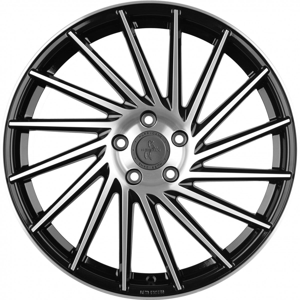 Keskin KT17 Hurricane black front polish Alufelge 8.5x19 Zoll ET45 LK 5x108 ML72.6 – Bild 2