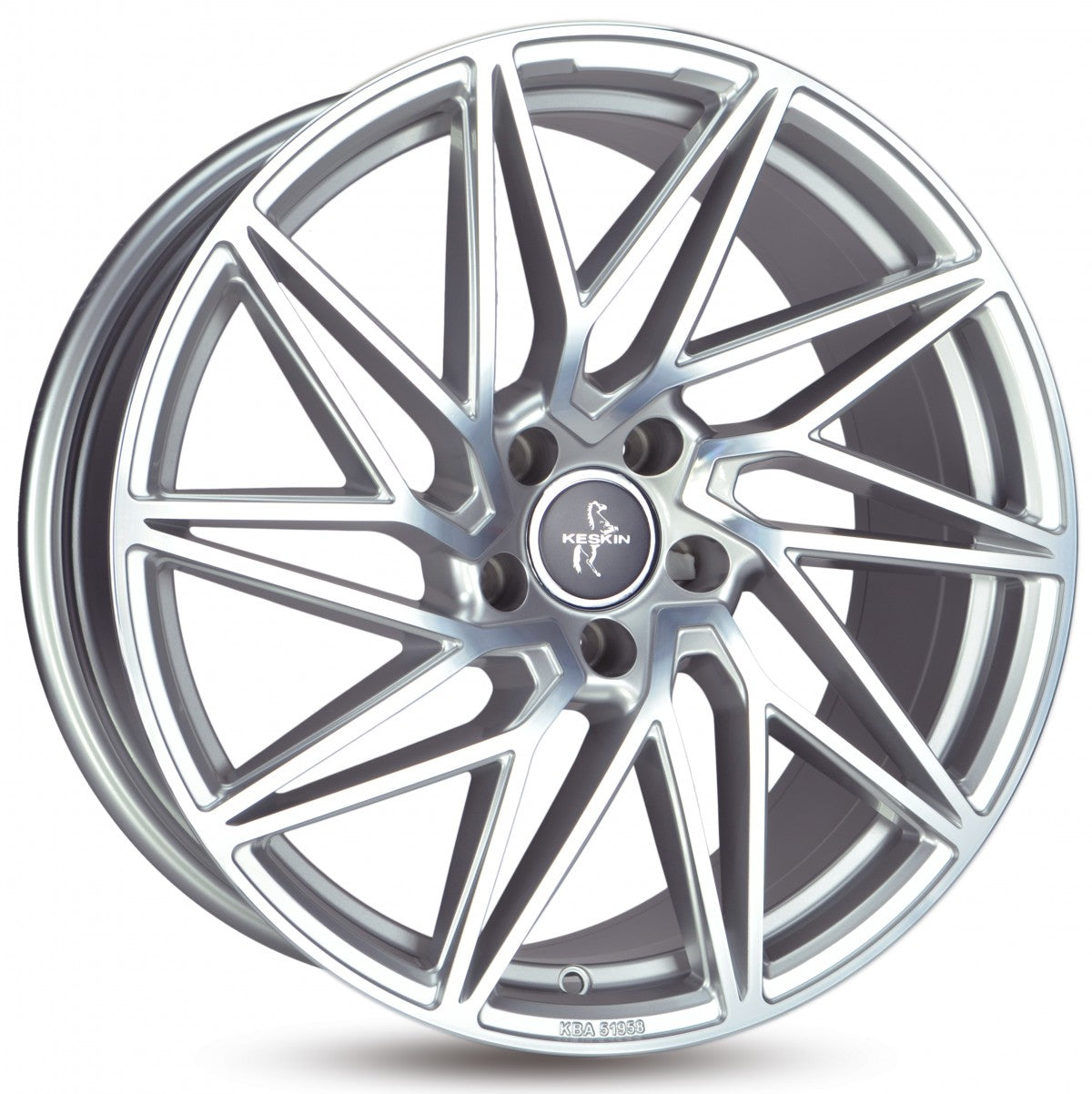Keskin KT20 Future palladium front polish Alufelge 8x18 Zoll ET45 LK 5x108 ML72.6