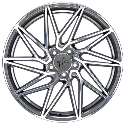 Keskin KT20 Future palladium front polish Alufelge 8x18 Zoll ET45 LK 5x108 ML72.6 – Bild 2