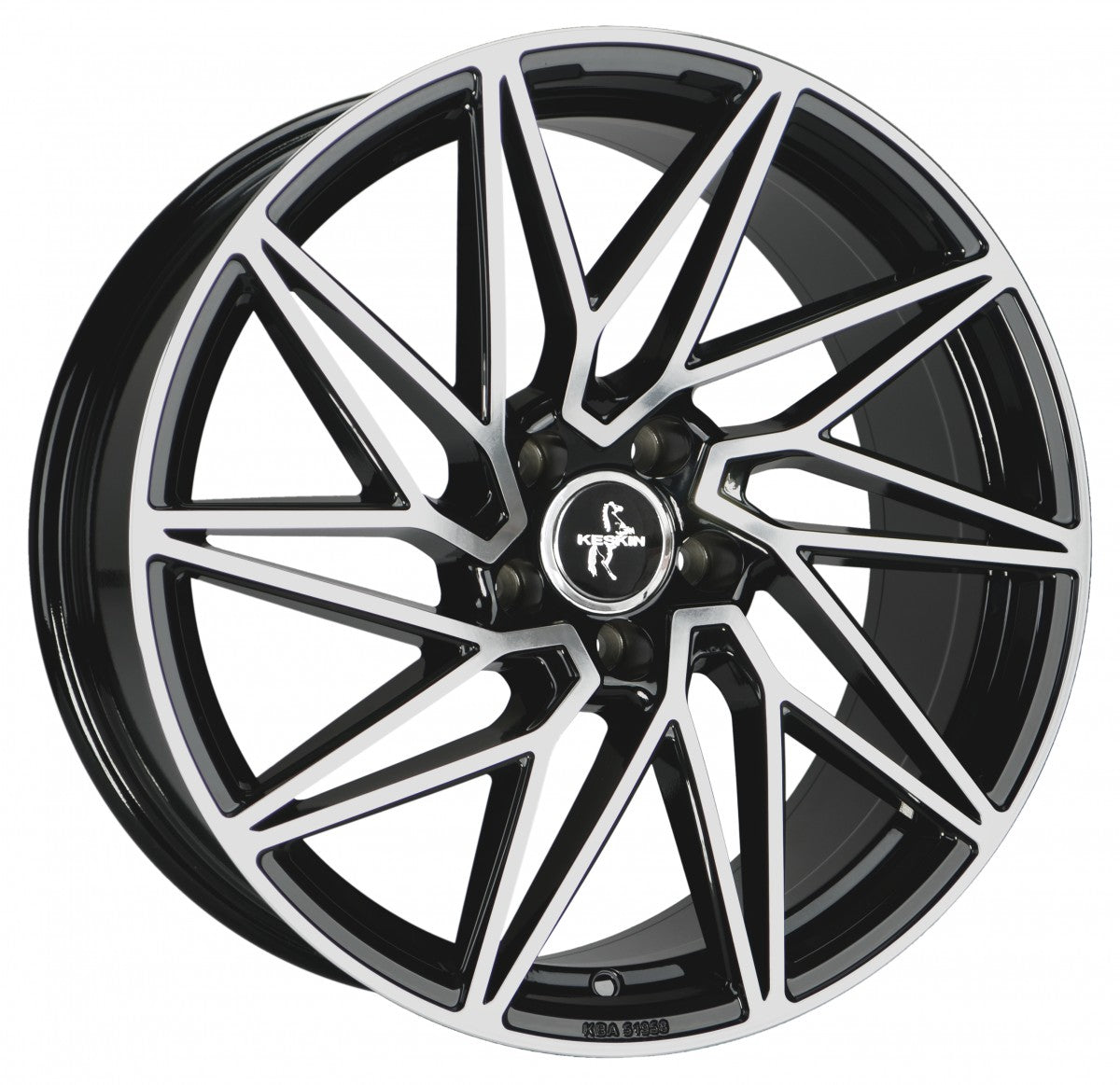 Keskin KT20 Future black front polish Alufelge 8.5x20 Zoll ET45 LK 5x112 ML72.6