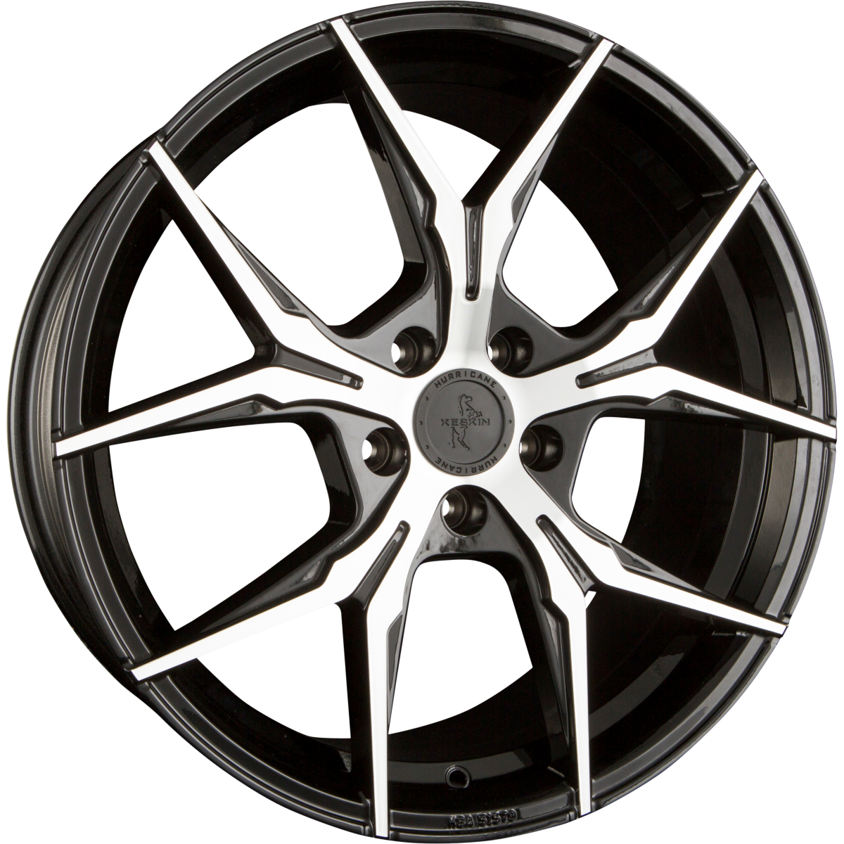 Keskin KT19 Angel black front polish Alufelge 8x18 Zoll ET40 LK 5x114.3 ML72.6 – Bild 4