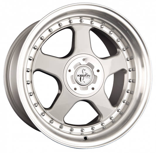 Keskin KT1 Klassik silver lip polish Alufelge 10x18 Zoll ET18 LK 5x112 ML76.9