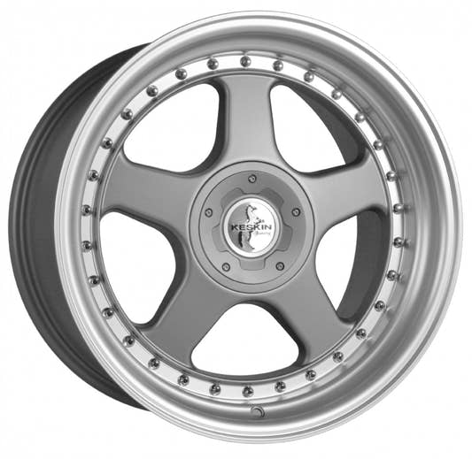 Keskin KT1 Klassik titan grey lip polish Alufelge 10x18 Zoll ET35 LK 5x112 ML72.6