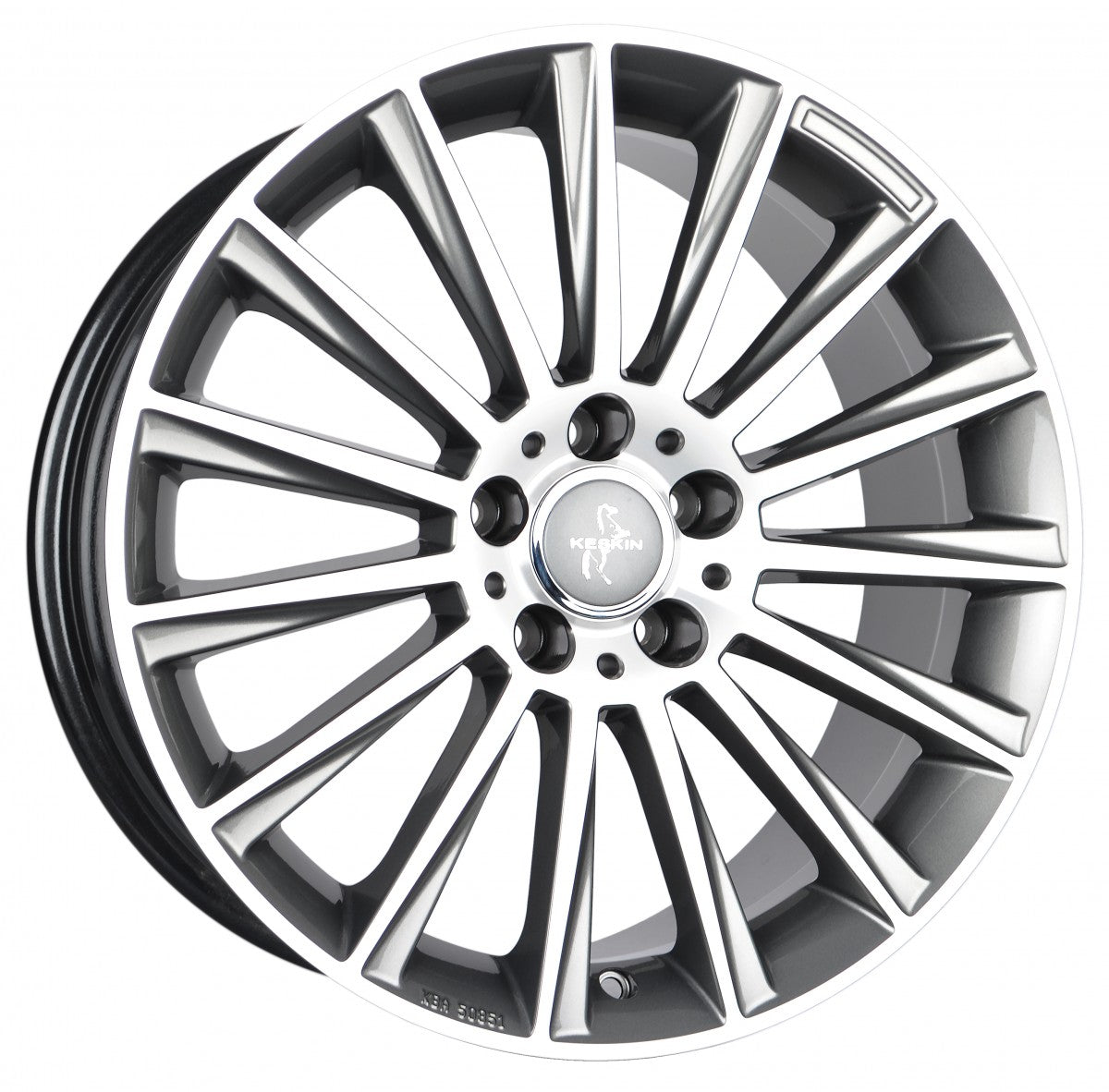 Keskin KT18 Turbo palladium front polish Alufelge 8.5x20 Zoll ET42 LK 5x112 ML66.6