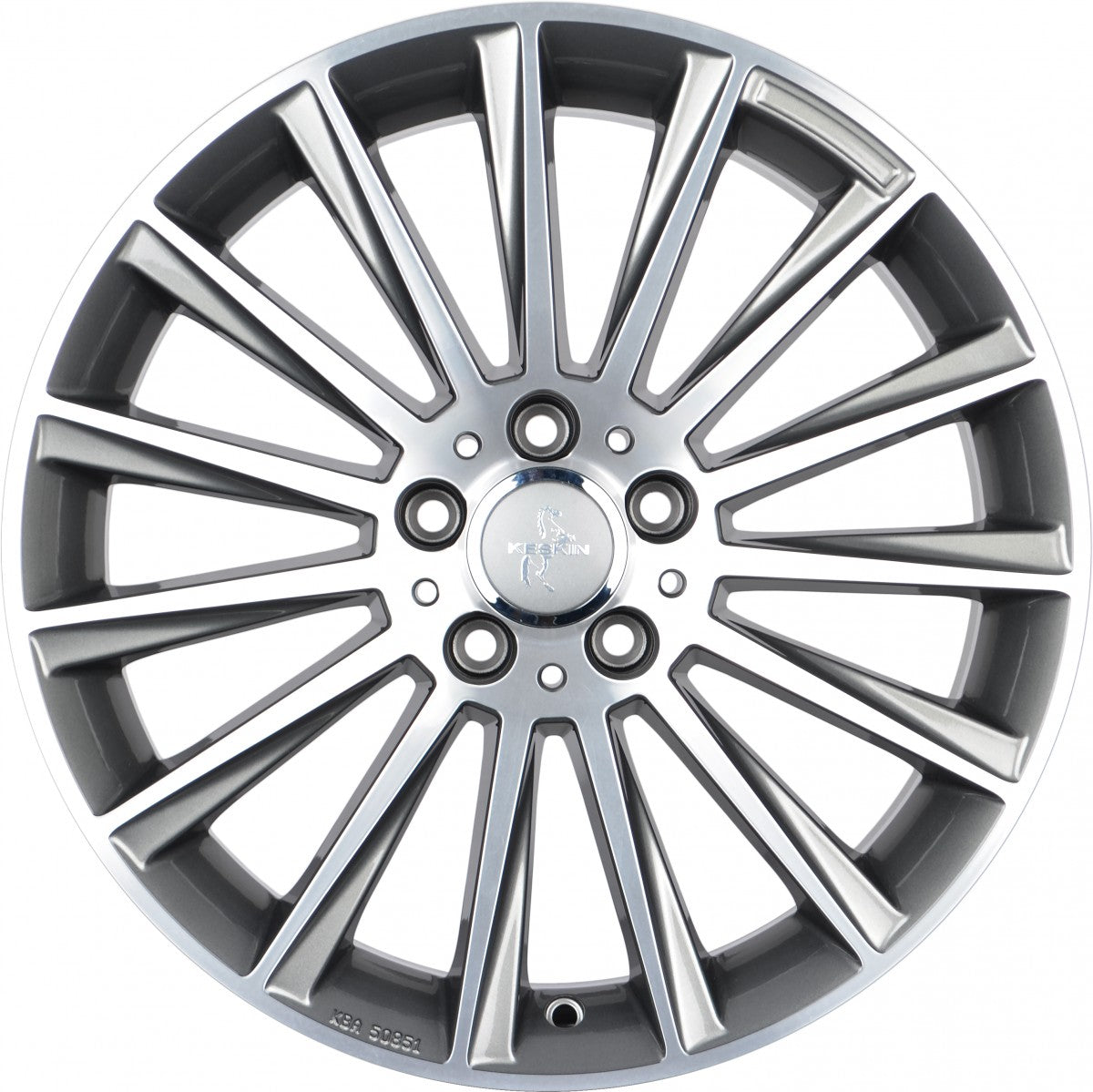 Keskin KT18 Turbo palladium front polish Alufelge 8.5x20 Zoll ET42 LK 5x112 ML66.6 – Bild 2
