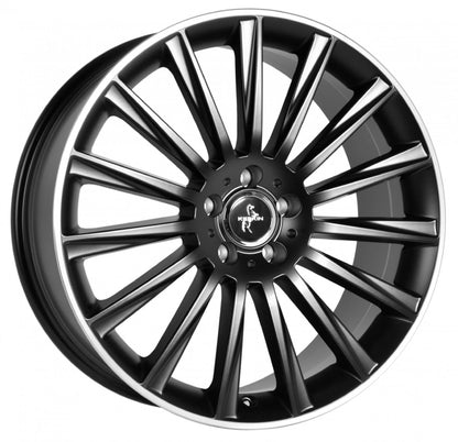 Keskin KT18 Turbo matt black lip polish Alufelge 8x18 Zoll ET45 LK 5x112 ML72.6