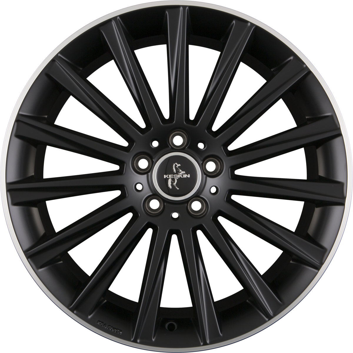 Keskin KT18 Turbo Matt Black Lip Polish (MBLP) Alufelge 8.5x20 Zoll ET42 LK 5x112 ML66.6