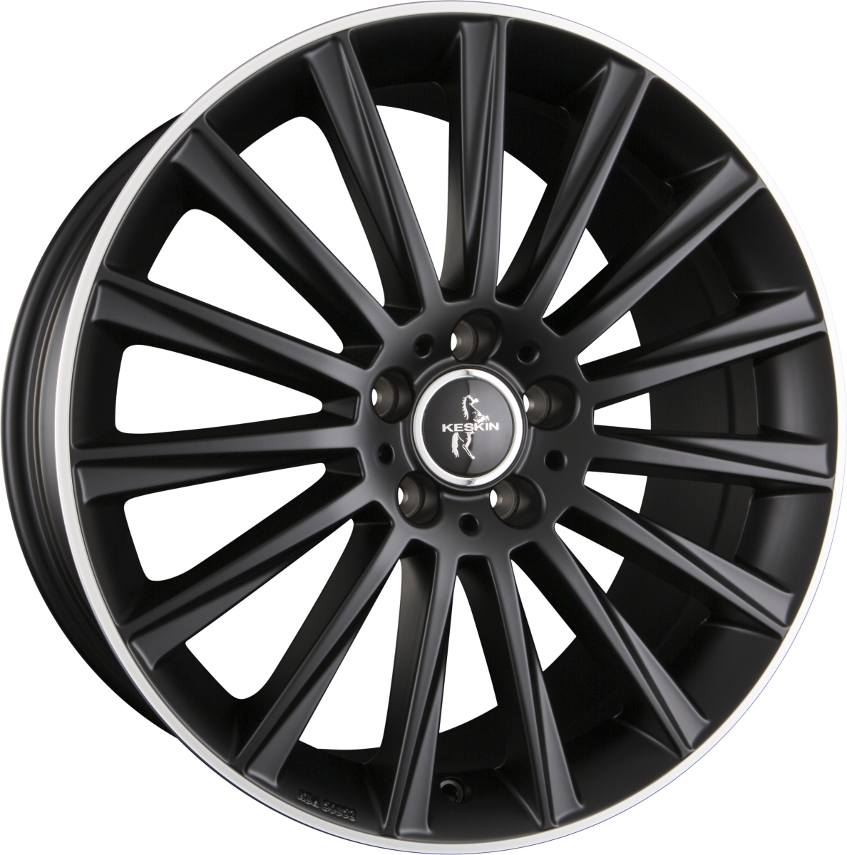 Keskin KT18 Turbo Matt Black Lip Polish (MBLP) Alufelge 8.5x20 Zoll ET42 LK 5x112 ML66.6 – Bild 2