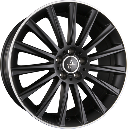Keskin KT18 Turbo Matt Black Lip Polish (MBLP) Alufelge 8.5x20 Zoll ET42 LK 5x112 ML66.6 – Bild 2