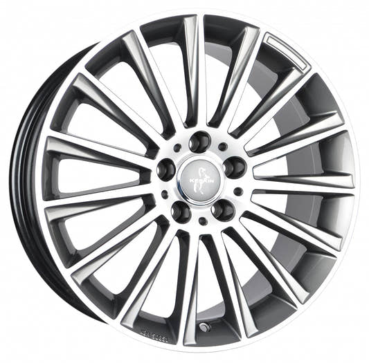 Keskin KT18 Turbo palladium front polish Alufelge 8.5x20 Zoll ET30 LK 5x112 ML66.6