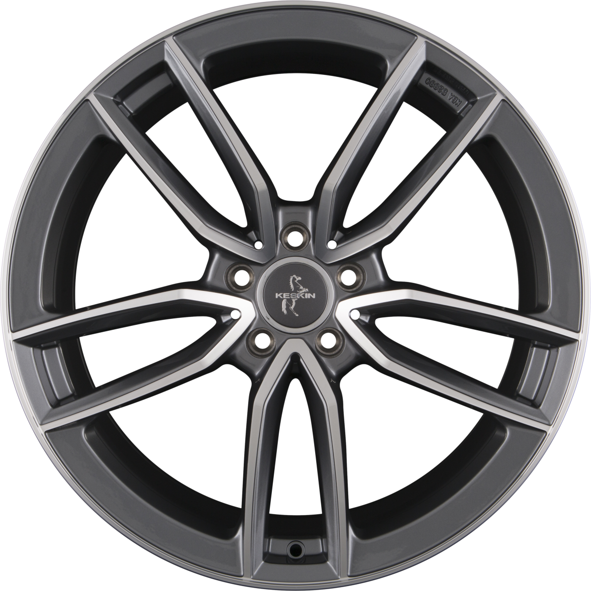 Keskin KT21 Elegant Palladium Front Polish (PFP) Alufelge 8.5x20 Zoll ET42 LK 5x112 ML66.6