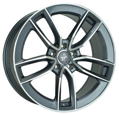 Keskin KT21 Elegant palladium front polish Alufelge 7.5x17 Zoll ET45 LK 5x112 ML66.6