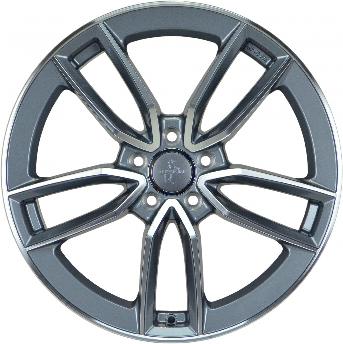 Keskin KT21 Elegant palladium front polish Alufelge 7.5x17 Zoll ET45 LK 5x112 ML66.6 – Bild 2