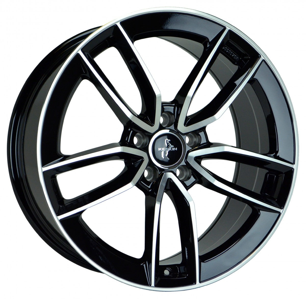 Keskin KT21 Elegant black front polish Alufelge 8.5x20 Zoll ET30 LK 5x112 ML66.6