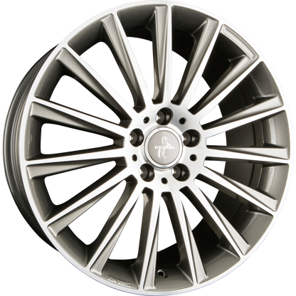 Keskin KT18 Turbo palladium front polish Alufelge 7x17 Zoll ET35 LK 5x120 ML72.6 – Bild 4