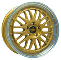 Keskin KT22 Retro gold lip polish Alufelge 8.5x19 Zoll ET45 LK 5x112 ML72.6