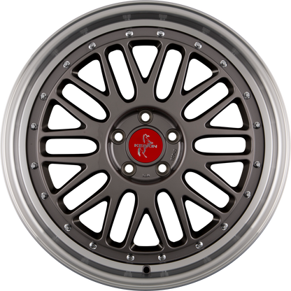 Keskin KT22 Retro titan grey lip polish Alufelge 8.5x19 Zoll ET45 LK 5x112 ML72.6 – Bild 3