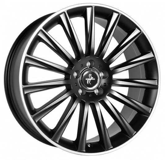 Keskin KT18 Turbo matt black lip polish Alufelge 10x22 Zoll ET58 LK 5x130 ML84.1