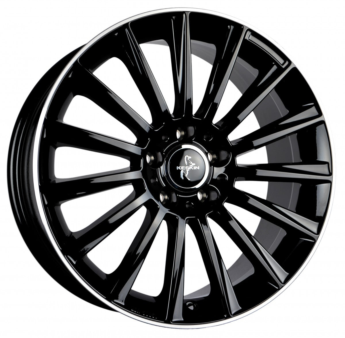 Keskin KT18 Turbo black lip polish Alufelge 7x17 Zoll ET48 LK 5x112 ML66.6
