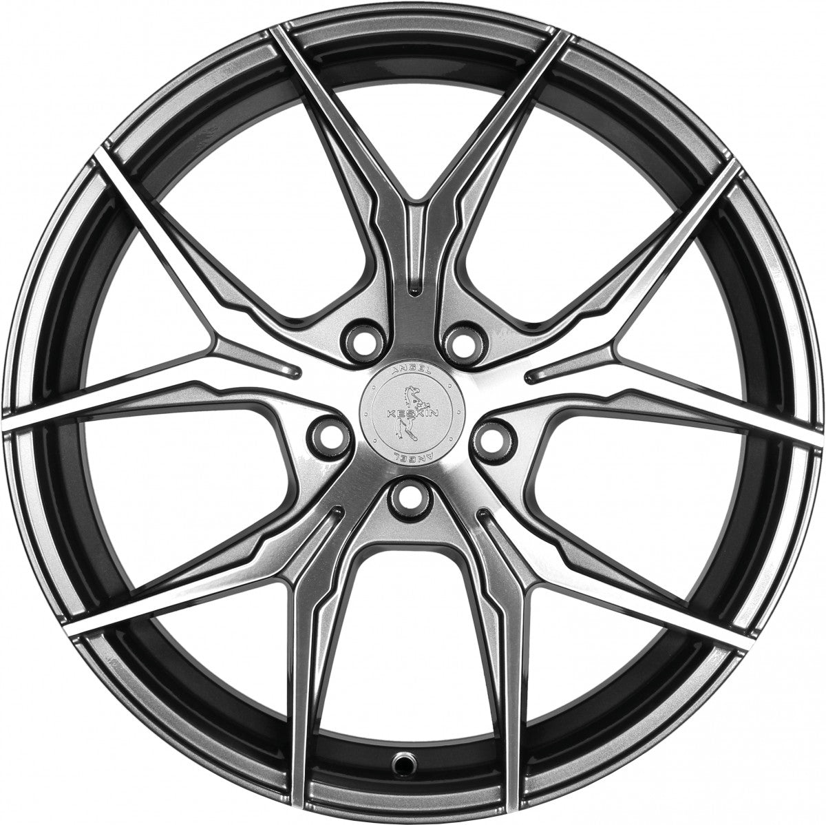 Keskin KT19 Angel palladium front polish Alufelge 8.5x19 Zoll ET40 LK 5x114.3 ML72.6 – Bild 2