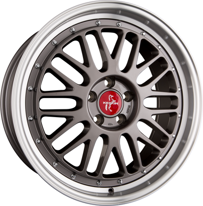 Keskin KT22 Retro titan grey lip polish Alufelge 8.5x20 Zoll ET30 LK 5x112 ML72.6 – Bild 4