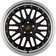 Keskin KT22 Retro Black Lip Polished (BLP) Alufelge 8x18 Zoll ET30 LK 5x112 ML72.6