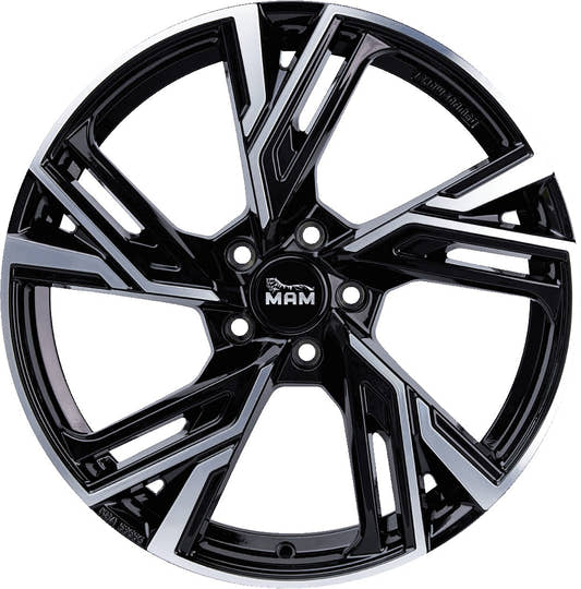 MAM RS5 black front polish Alufelge 6.5x16 Zoll ET35 LK 4x100 ML63.4 – Bild 2