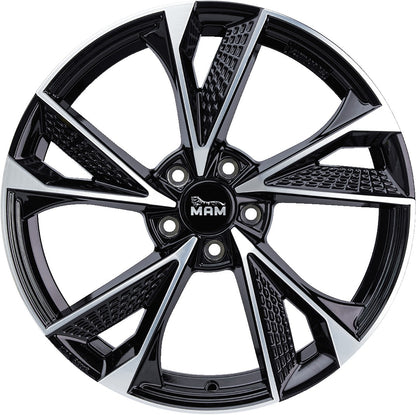 MAM RS6 black front polish Alufelge 7x16 Zoll ET38 LK 5x100 ML63.4 – Bild 2