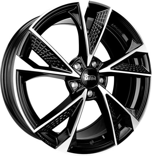 MAM RS6 black front polish Alufelge 7x16 Zoll ET38 LK 5x108 ML72.6