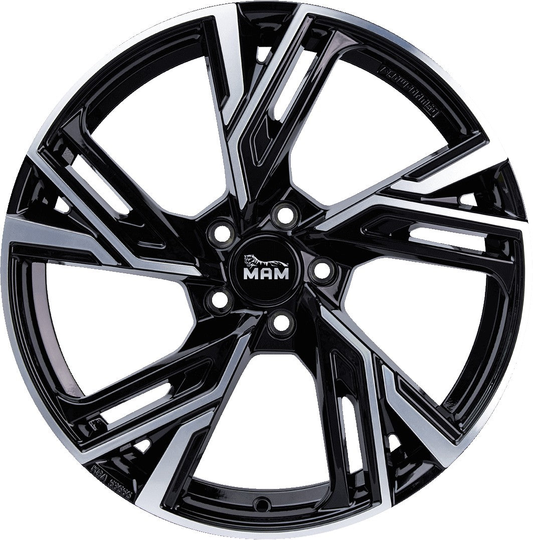 MAM RS5 black front polish Alufelge 8x18 Zoll ET35 LK 5x120 ML72.6 – Bild 2