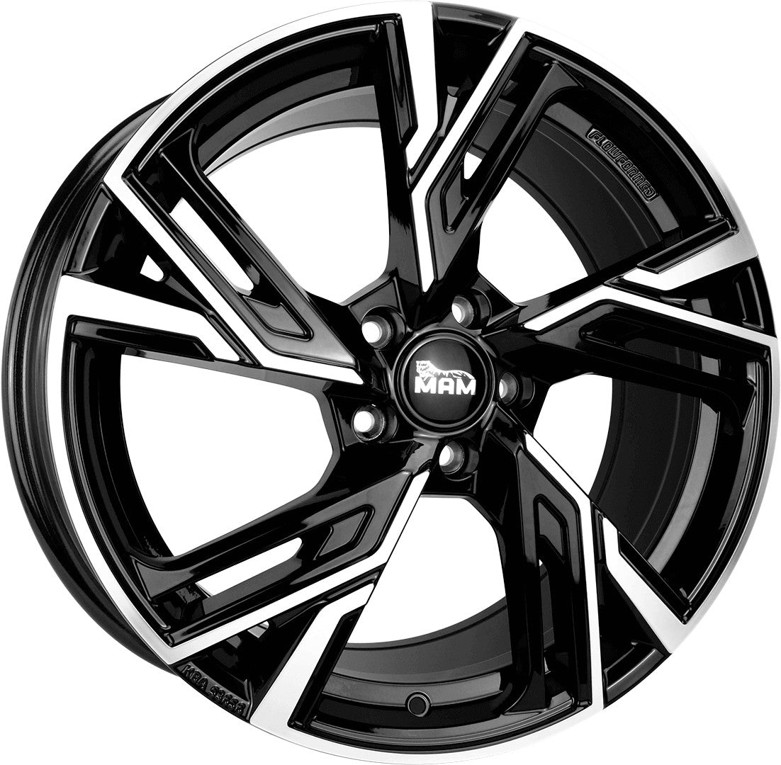 MAM RS5 black front polish Alufelge 8x18 Zoll ET50 LK 5x120 ML65.1