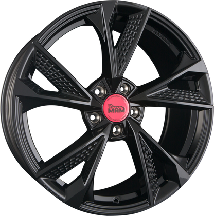 MAM RS6 black painted Alufelge 8x18 Zoll ET30 LK 5x112 ML66.6 – Bild 4