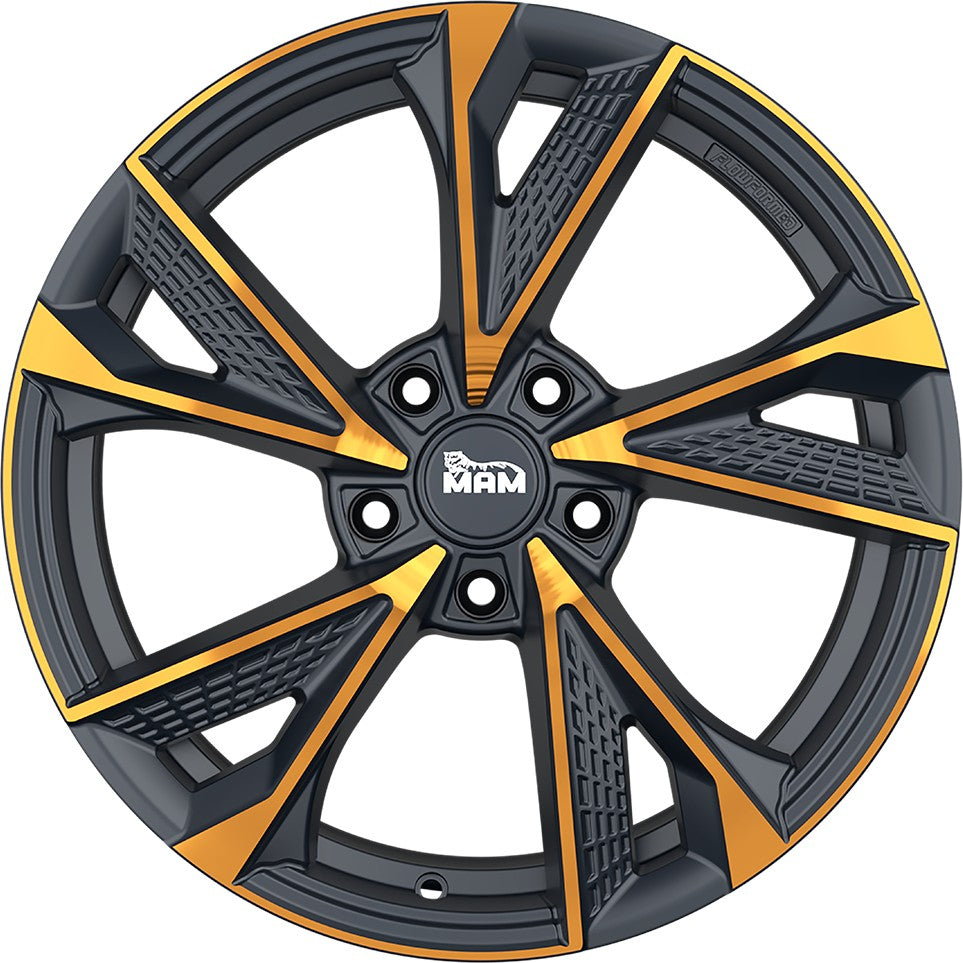 MAM RS6 matt black front copper Alufelge 8x18 Zoll ET30 LK 5x112 ML66.6 – Bild 2