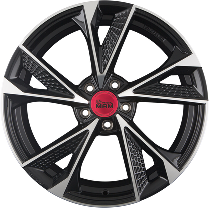 MAM RS6 black front polish Alufelge 8x18 Zoll ET45 LK 5x112 ML66.6 – Bild 3
