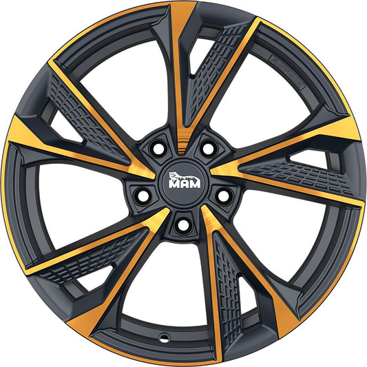 MAM RS6 matt black front copper Alufelge 8x18 Zoll ET45 LK 5x112 ML66.6 – Bild 2