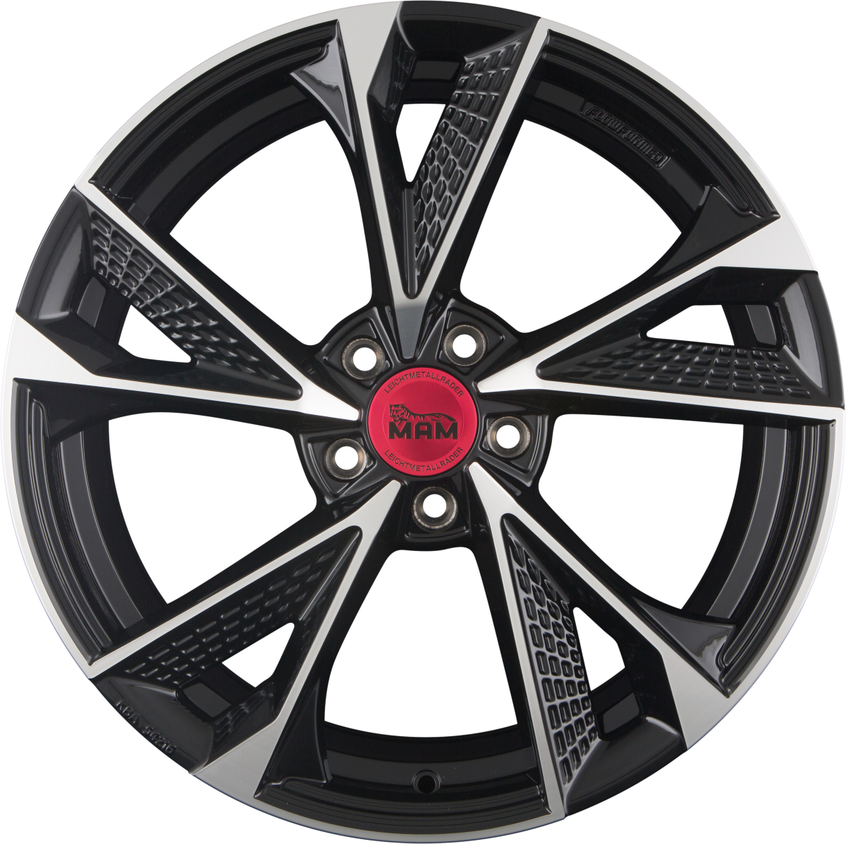 MAM RS6 black front polish Alufelge 8.5x20 Zoll ET30 LK 5x112 ML66.6 – Bild 3